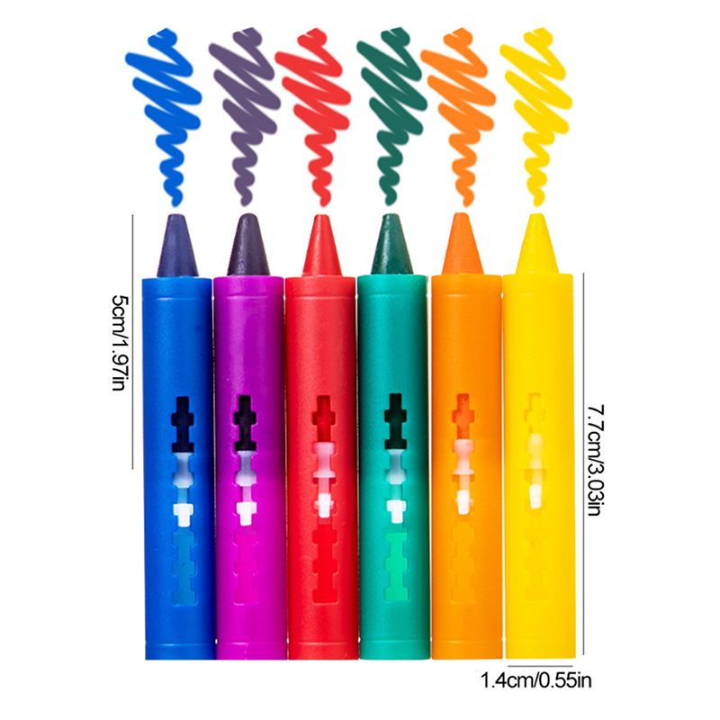 Kids Toys Drawing Easy - 6colors Washable Bath Crayons Set Coloful
