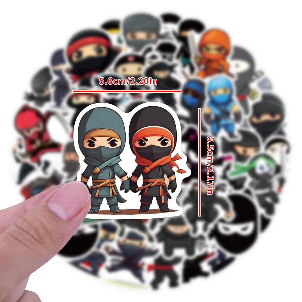 Kids Toys Cartoon Images - 60PCS Ninja Samurai Cartoon Image Doodle