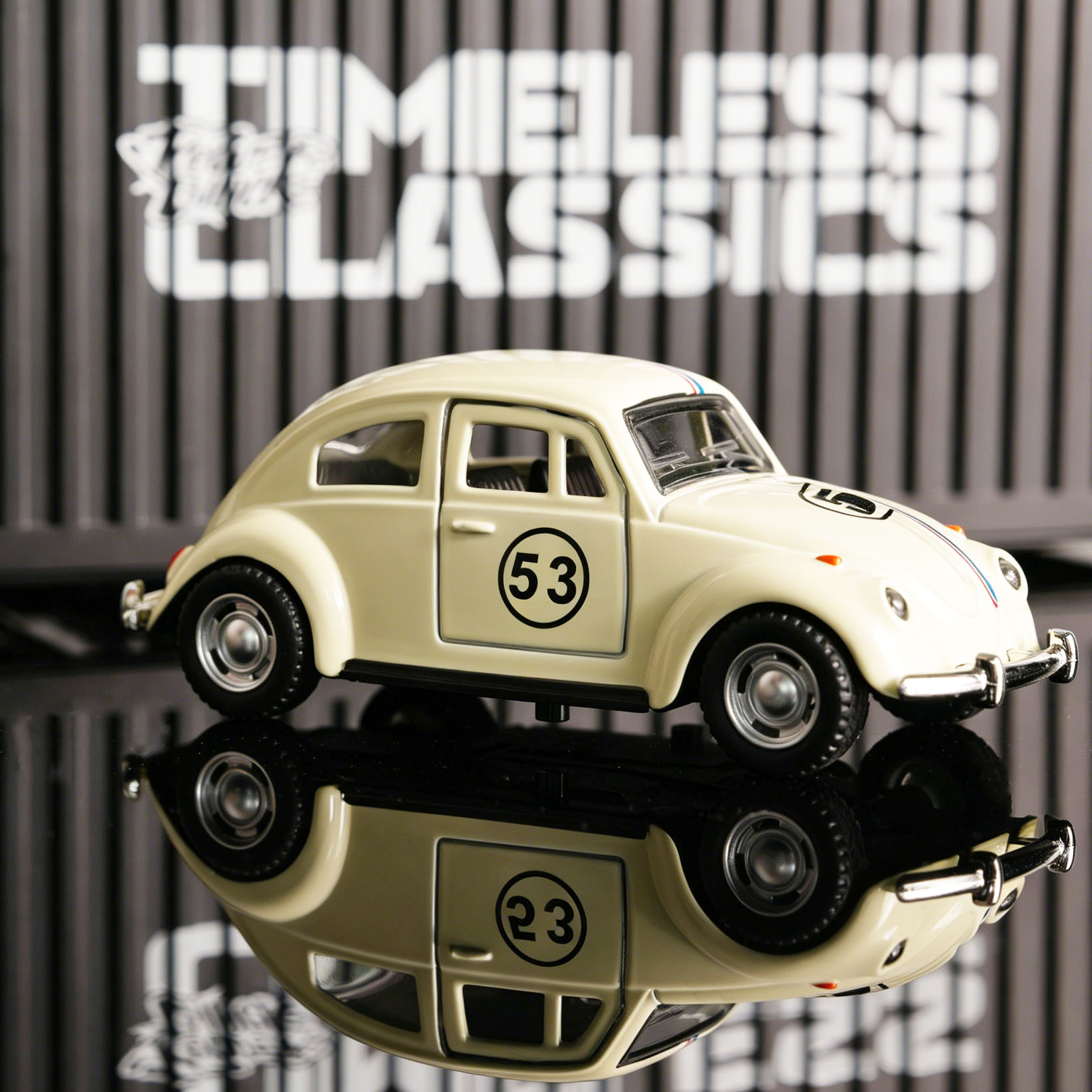 Kids Toys Cars - 1:32 White No.53 Beetle Diecast Race