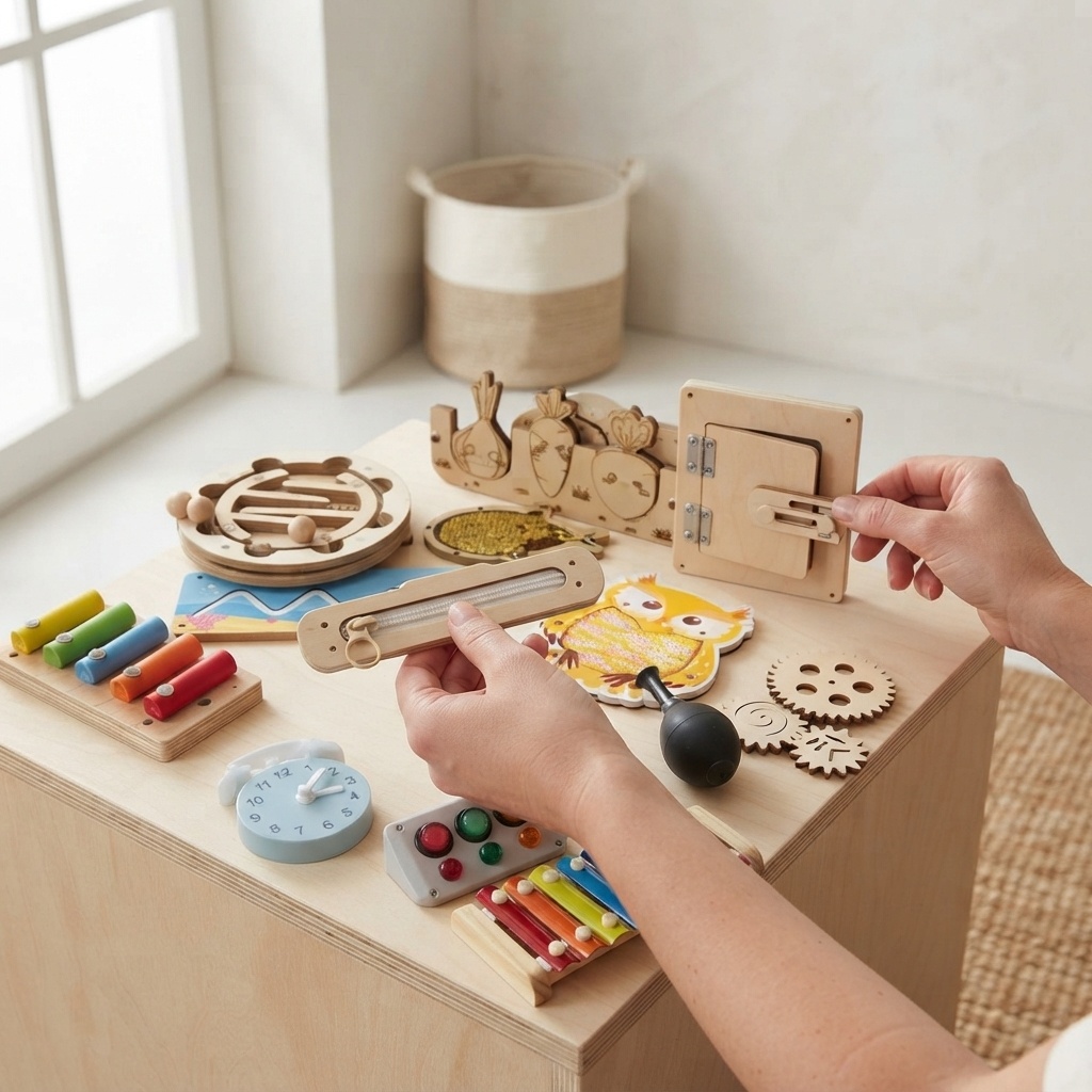 Kids Toys Dinosaur - Dinosaur Busy Board Wooden DIY Accessories