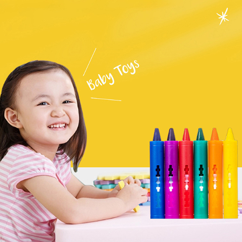 Kids Toys Drawing Easy - 6Pcs Washable Bath Crayons Colorful Drawing