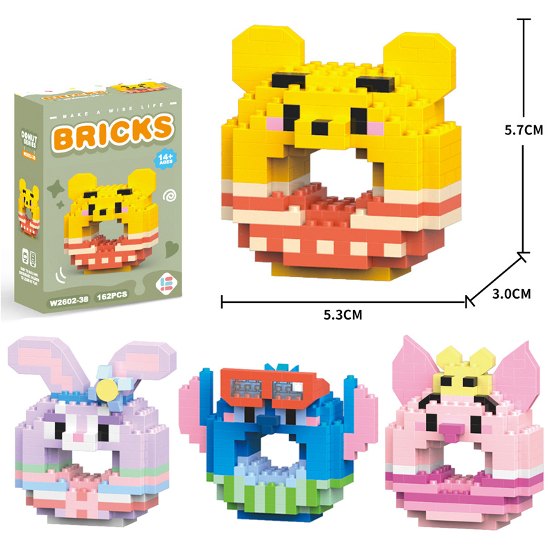 Kids Toys Cartoon Images - New donut image building block Stitch