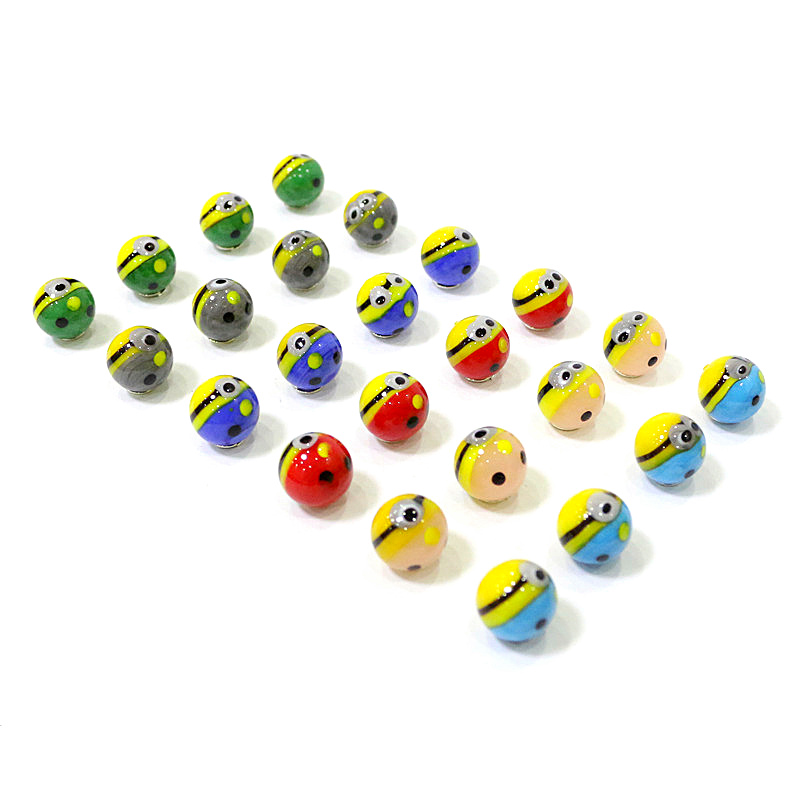 Kids Toys Cartoon Images - 24Pcs Cute Rare Glass Marbles Ball