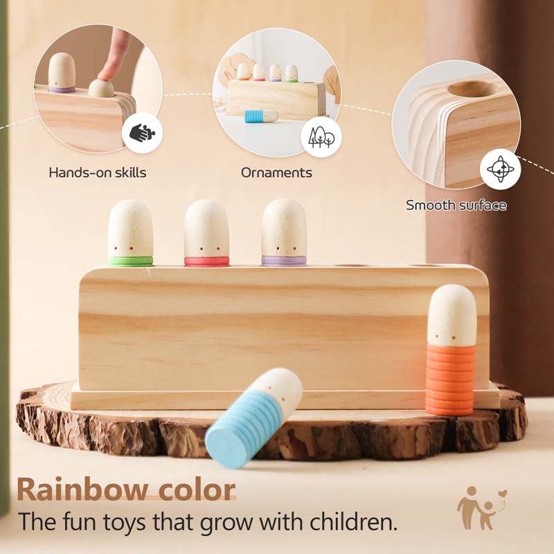 Montessori Toys Baby Wooden Bo - Wooden Blocks Stacking review and price
