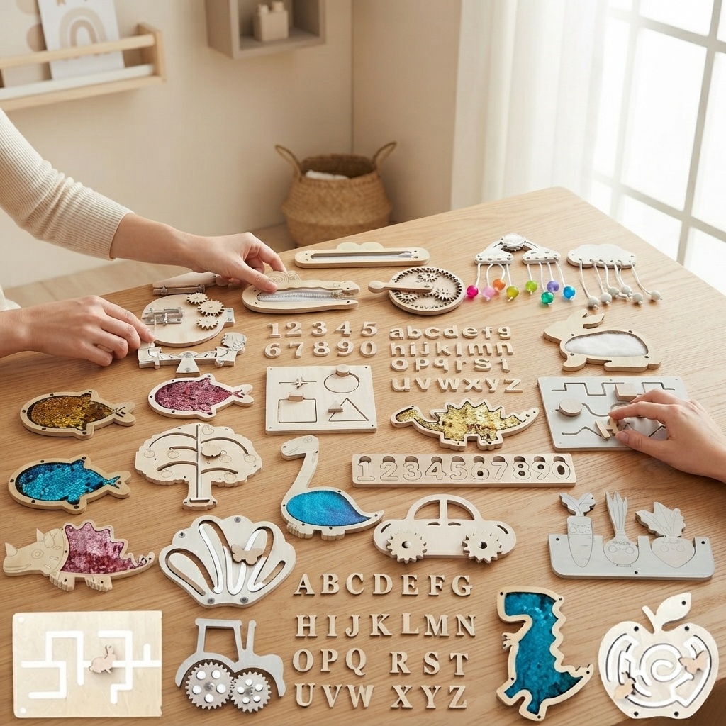 Dinosaur Busy Board Wooden DIY - Kids Toys Dinosaur review and price