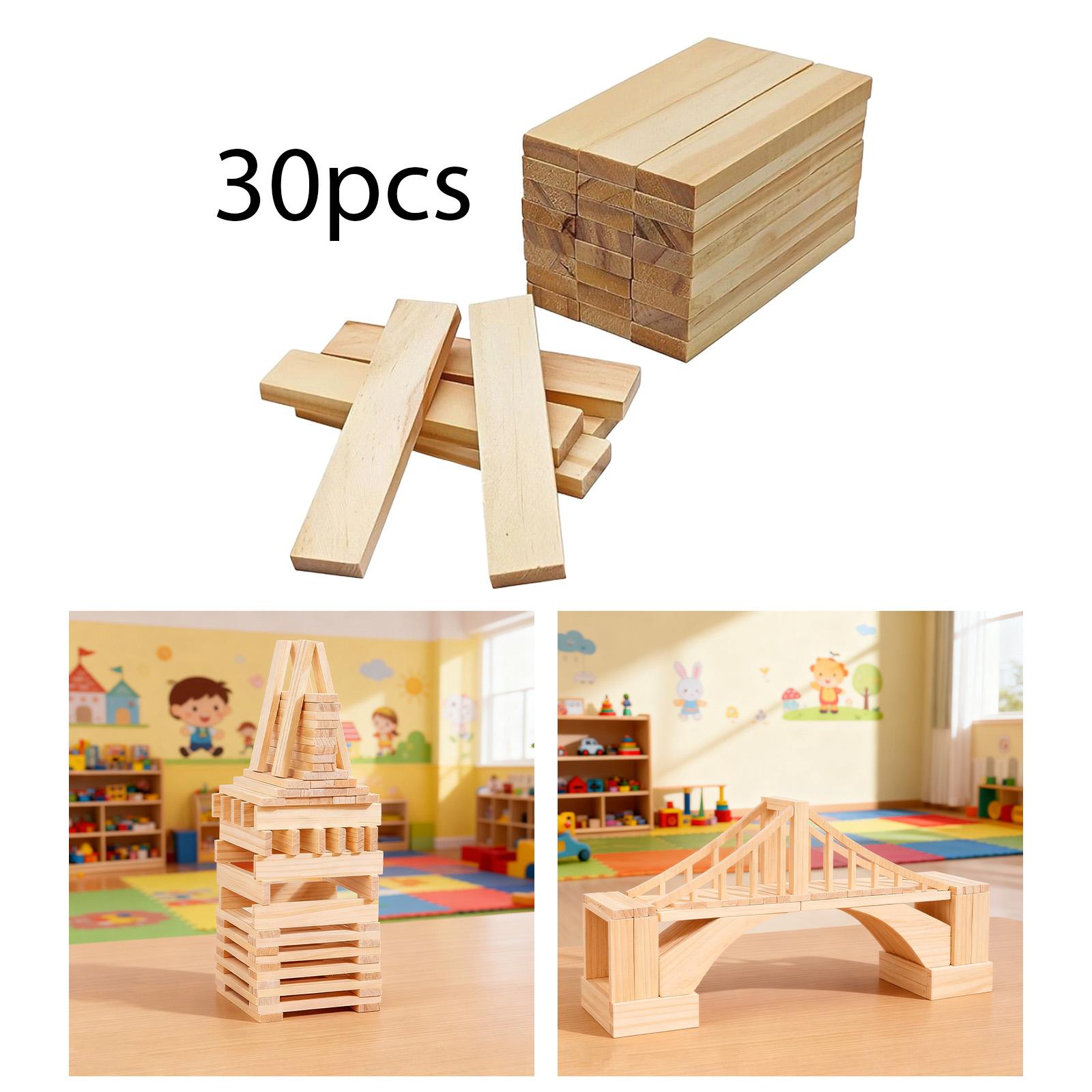 Wooden Blocks for Crafts Compa - Wooden Blocks Stacking review and price