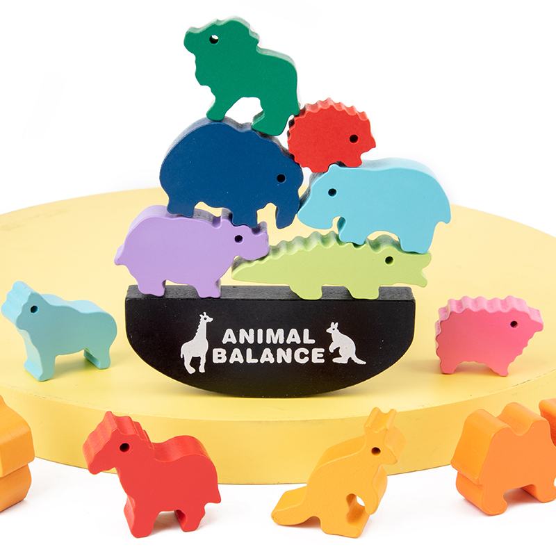 Montessori Children Wooden Ani - Wooden Blocks Stacking review and price