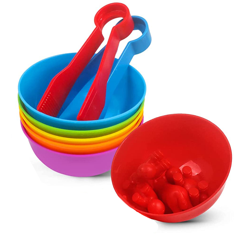 6 Plastic Bowls with 2 Tweezer - Kids Toys 2 Year Old review and price