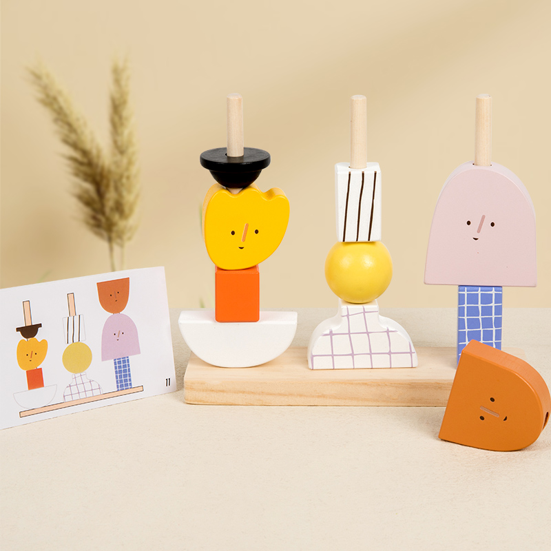 Montessori 3D Wooden Creative  - Wooden Blocks Stacking review and price