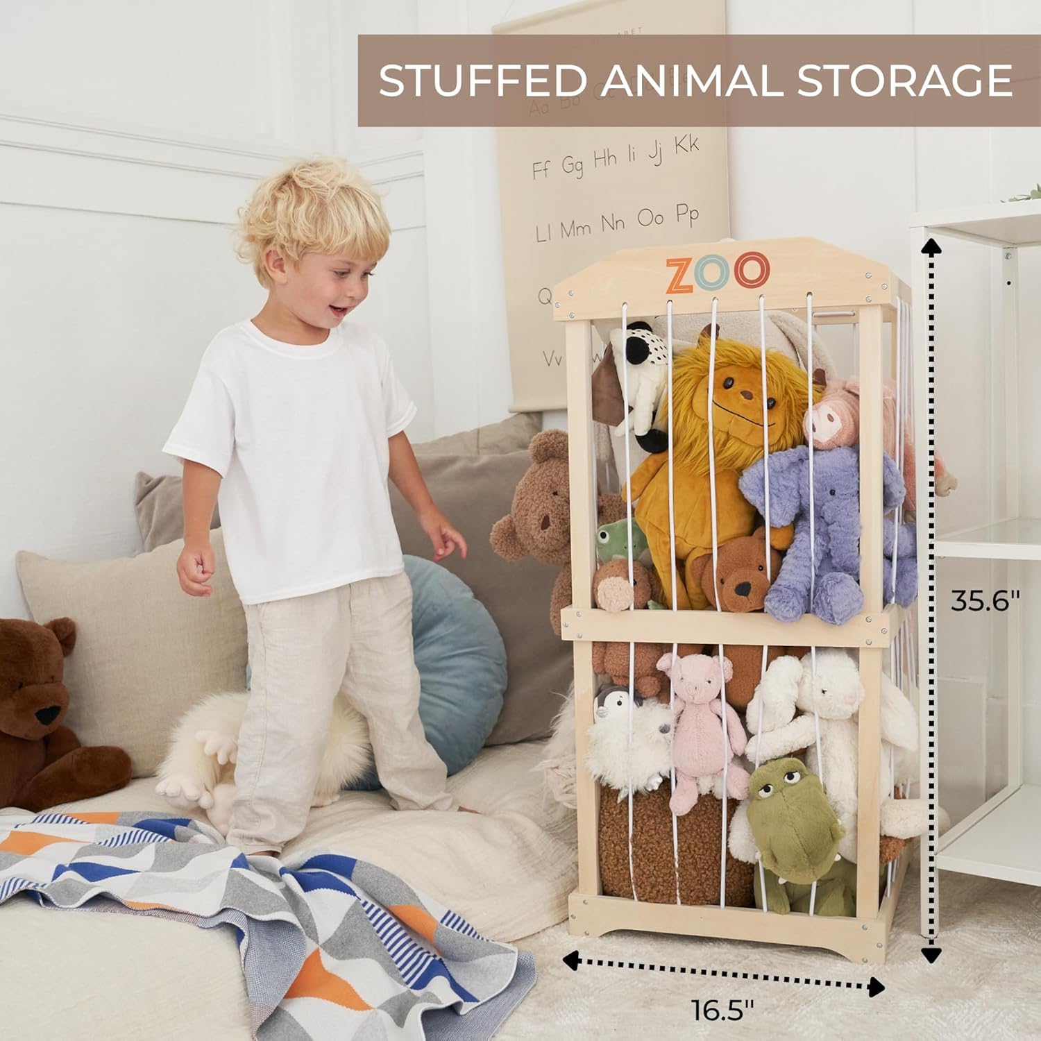 Easy Assembly Large Wooden Plu - Kids Storage Toys review and price