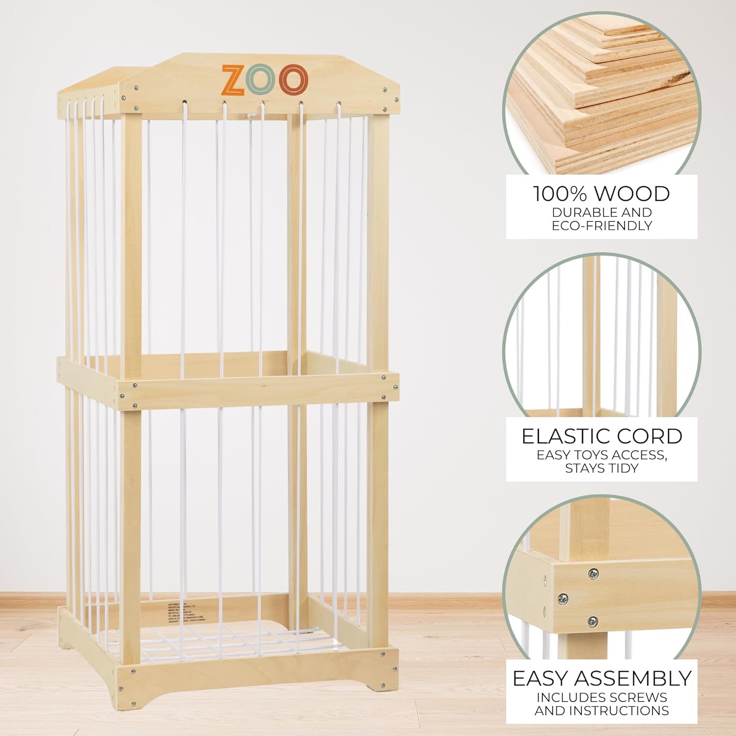 Easy Assembly Large Wooden Plu - Kids Storage Toys review and price
