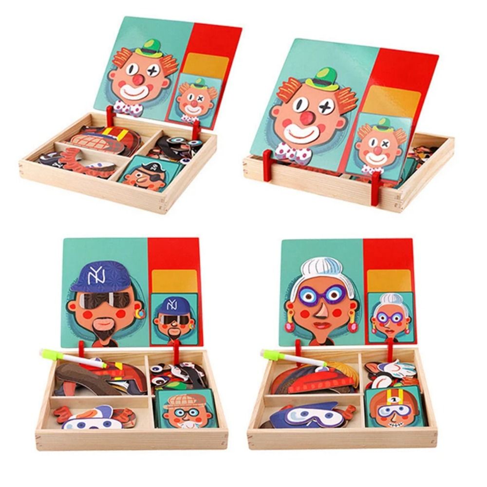 Wood Magnetic 3D Puzzles with  - Kids Toys Drawing Easy review and price