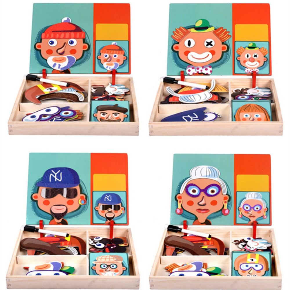 Wood Magnetic 3D Puzzles with  - Kids Toys Drawing Easy review and price