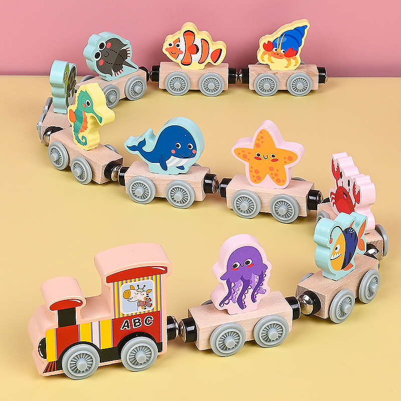 Magnetic Wooden Small Train To - Wooden Blocks Stacking review and price