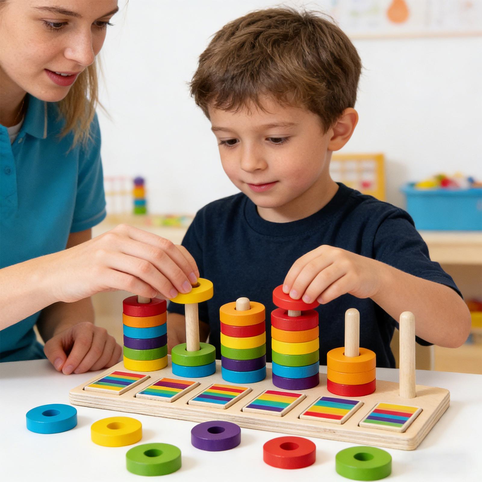 Wooden Stacking Toys Education - Wooden Blocks Stacking review and price