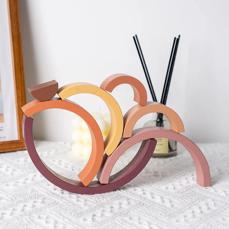 Arch Bridge Rainbow Wooden Bui - Wooden Blocks Stacking review and price