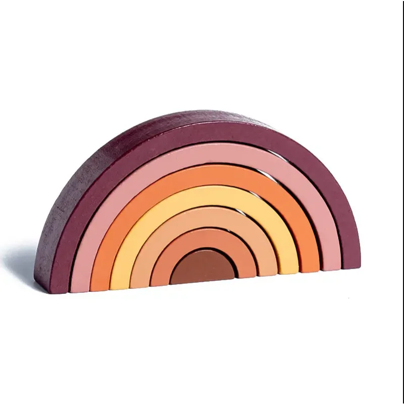 Arch Bridge Rainbow Wooden Bui - Wooden Blocks Stacking review and price