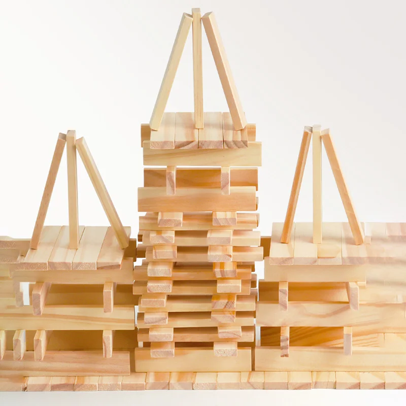100PCS Classic Wooden Building - Wooden Blocks Stacking review and price