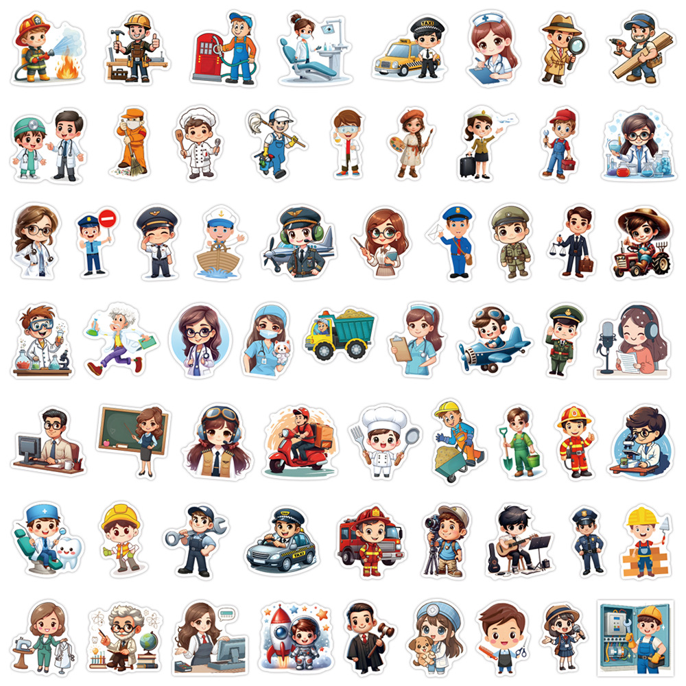 60PCS Career Work Career Stick - Kids Toys Cartoon Images review and price