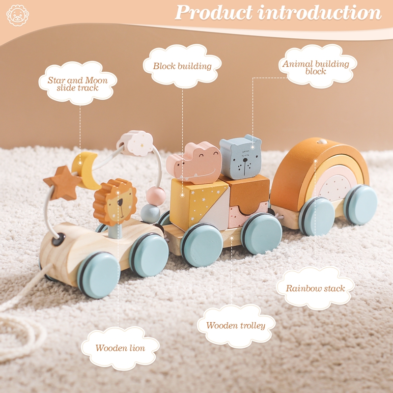 Wooden Montessori Toys Animal  - Wooden Blocks Stacking review and price
