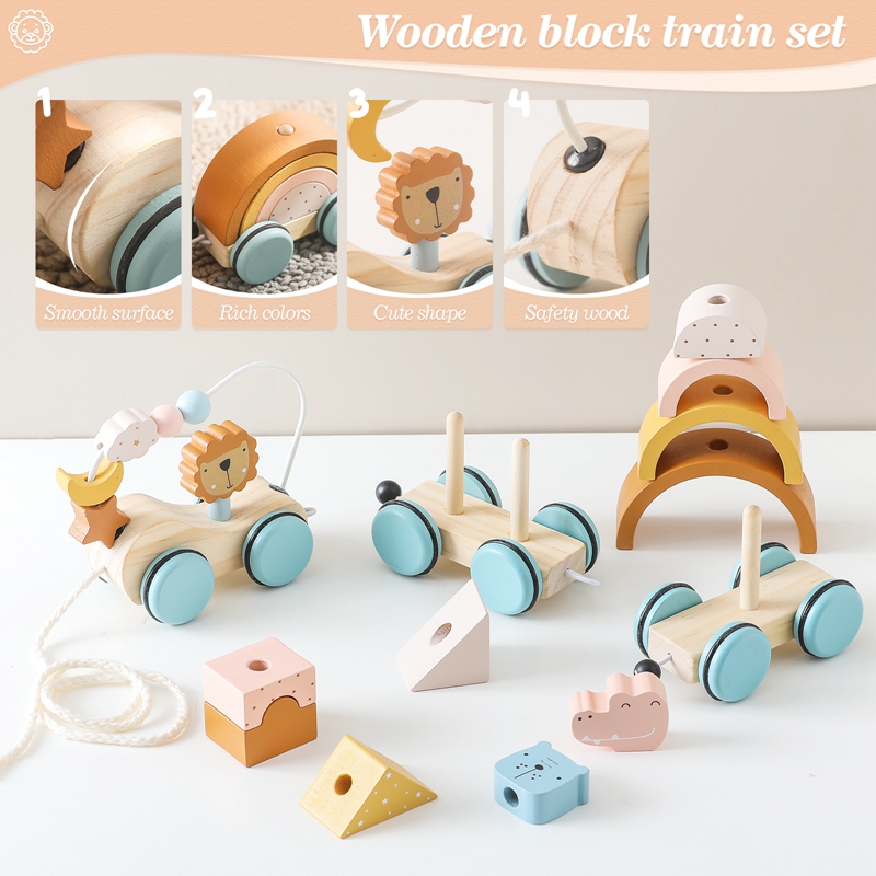 Wooden Montessori Toys Animal  - Wooden Blocks Stacking review and price