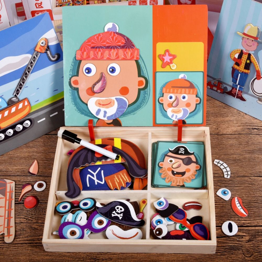 Wood Magnetic 3D Puzzles Reusa - Kids Toys Drawing Easy review and price