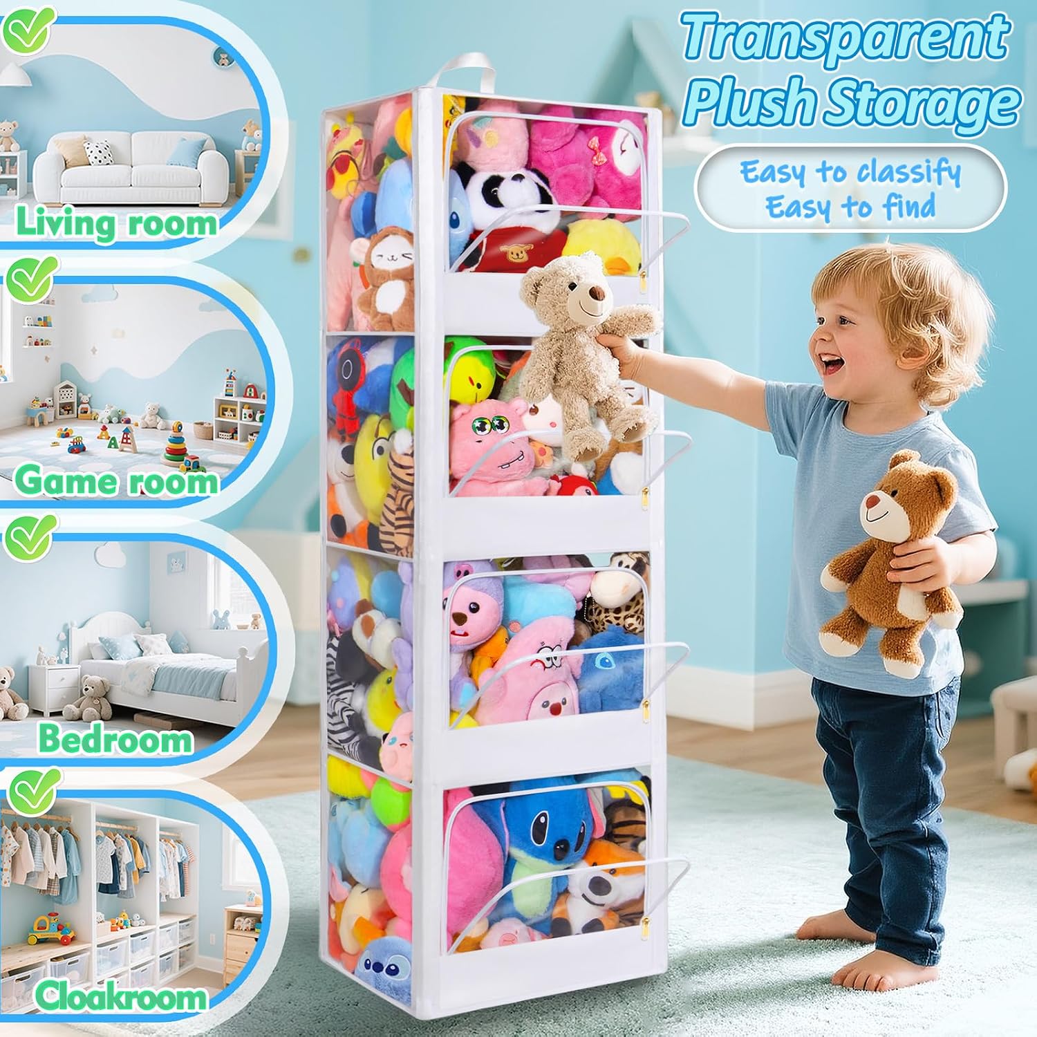 4-Tier Transparent Zipper Dust - Kids Storage Toys review and price