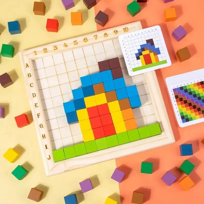 Montessori Color Counting Buil - Wooden Blocks Stacking review and price