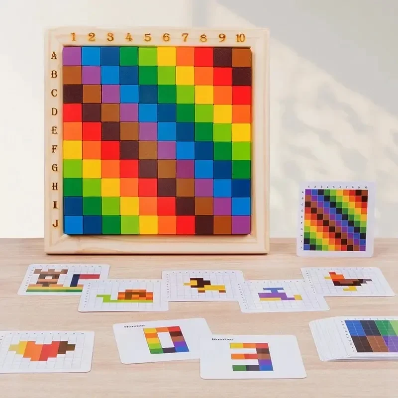 Montessori Color Counting Buil - Wooden Blocks Stacking review and price