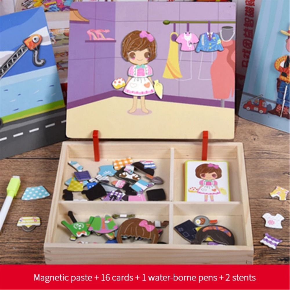 Wood Magnetic 3D Puzzles with  - Kids Toys Drawing Easy review and price