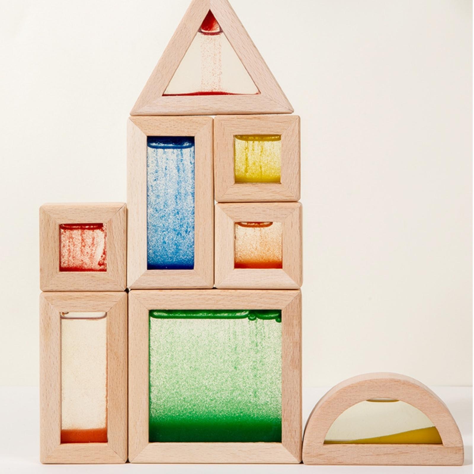 22 Pieces Wooden Sensory Block - Wooden Blocks Stacking review and price